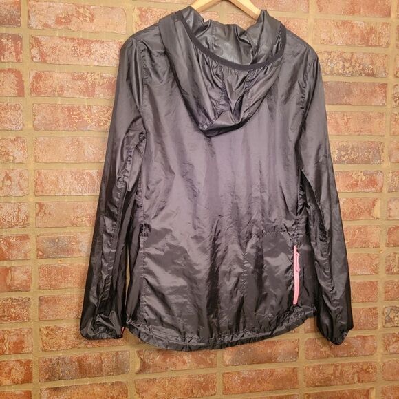 New Balance Womens Size Hooded Windbreaker Jacket Black size medium - Picture 2 of 3